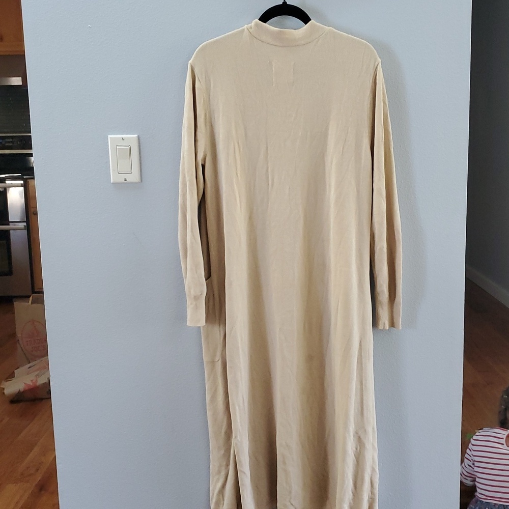Avec Les Filles Cream Open-Front Long Cardigan - Picture 8 of 8